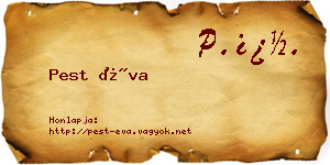 Pest Éva névjegykártya